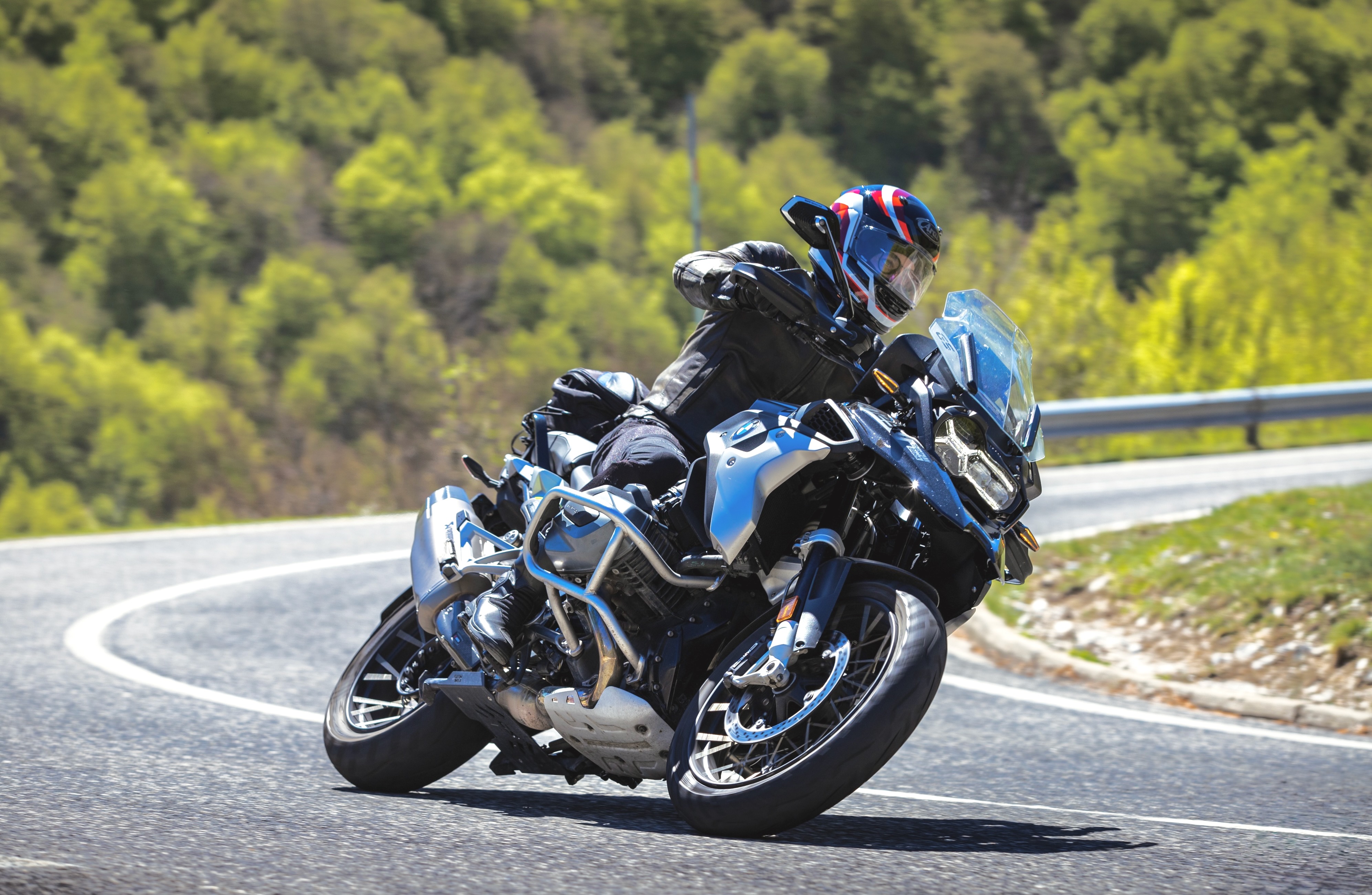 Valerio on a BMW R1250GS at Forca d'Acero